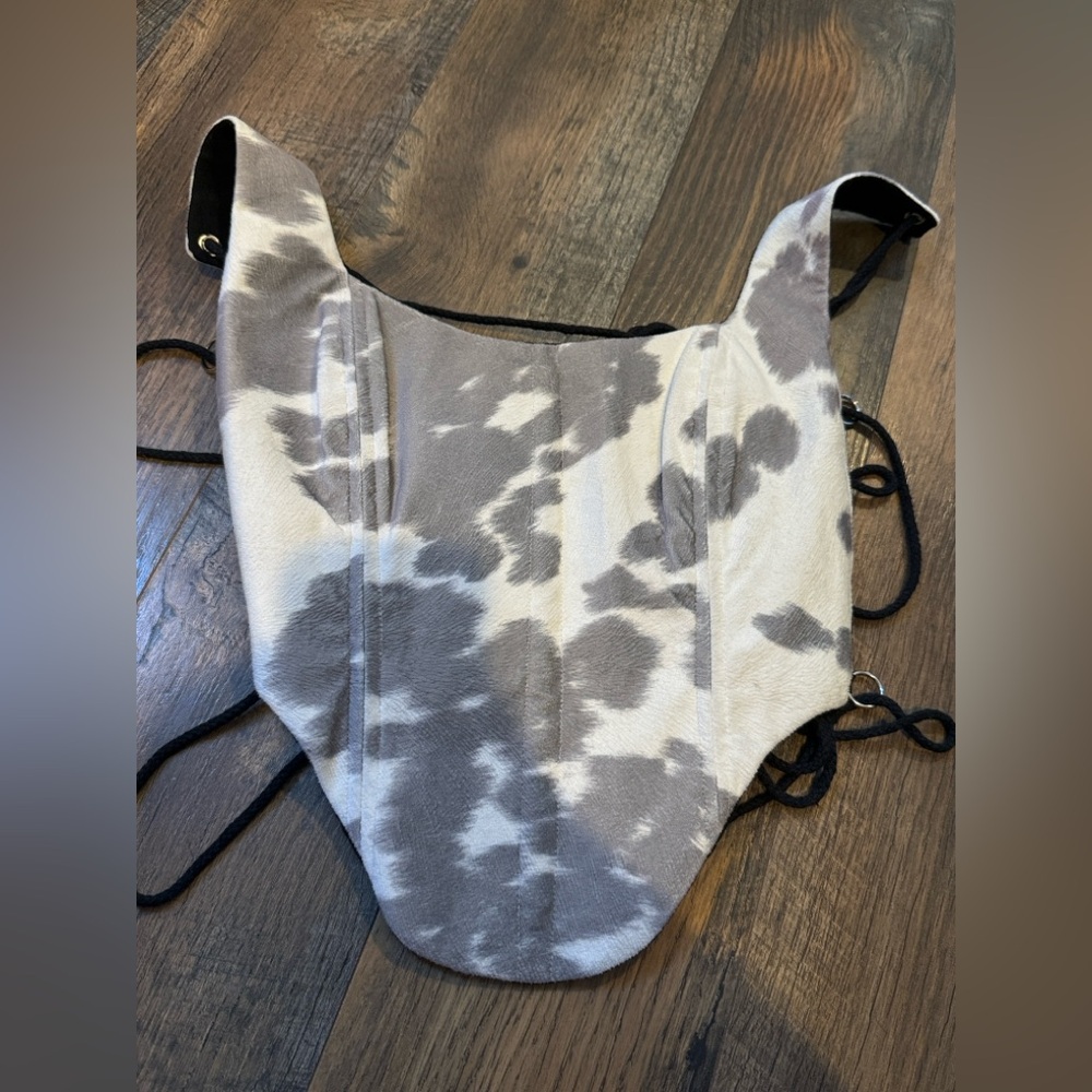 cow print corset top